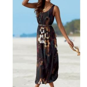 Monroe & Main Deep Floral Maxi Dress NWT